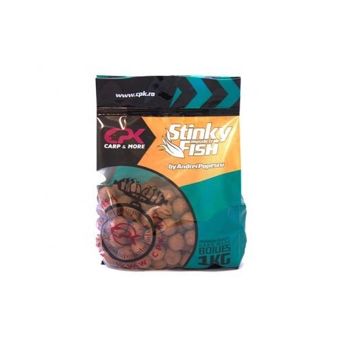 CPK BOILIES STINKY FISH (MUSSEL CRAB 1KG 20mm SOLUBLES