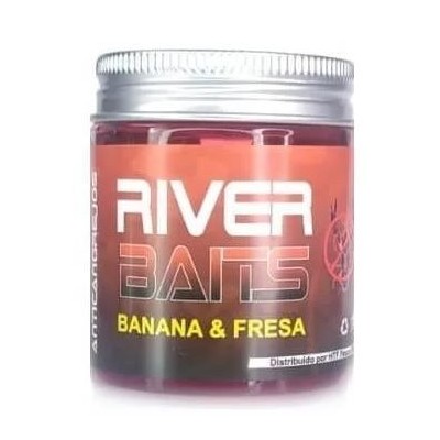 HTF River Baits Hook Pellets artificial Banana Fresa con liquido