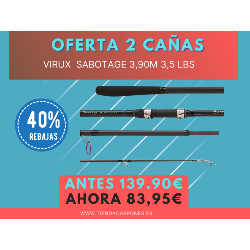 OFERTA CAÑAS Virux Sabotage 3.90m online Tienda de Carpfishing
