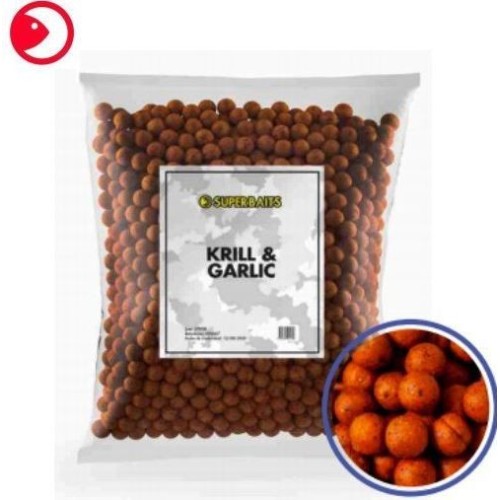SuperBaits Boilies Krill & Garlic 5 Kg