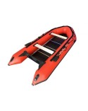 OZEAM Embarcación neumática 400 con suelo completo de madera y quilla hinchable