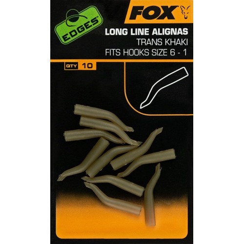 Fox Long Line Alignas Trans Khaki Para anzuelos del 1 al 5 10unid