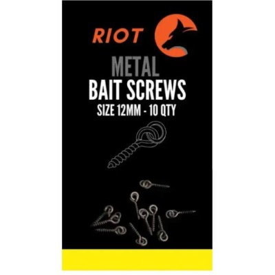 Riot Metal Bait Screws 12mm 10uds