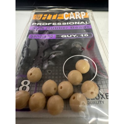 HTF Soft Rubber Beads 8mm 10 unid