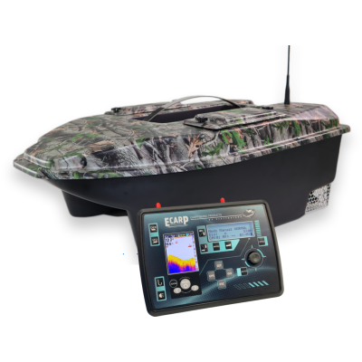Carpio Barco Cebador C3H Camuflaje  (Sonda Color-Gps) + Bolsa de Transporte
