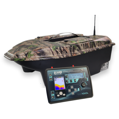 CARPIO Barco Cebador C3 camu 2+SONDA A COLOR Y GPS