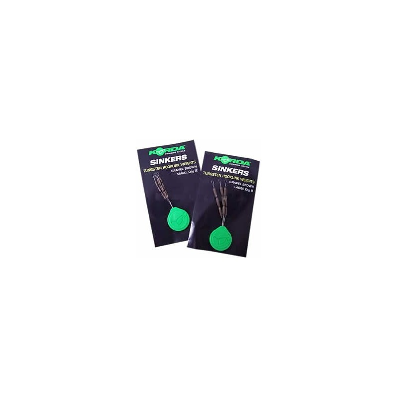 Korda Sinkers pequeños gravel (plomos de tugsteno para bajos) Korda Sinkers pequeños gravel (plomos de tugsteno para bajos)
