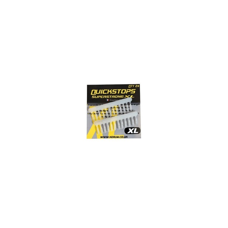 Korum Topes XL Quickstops 24unid Transparentes Korum Topes XL Quickstops 24unid Transparentes