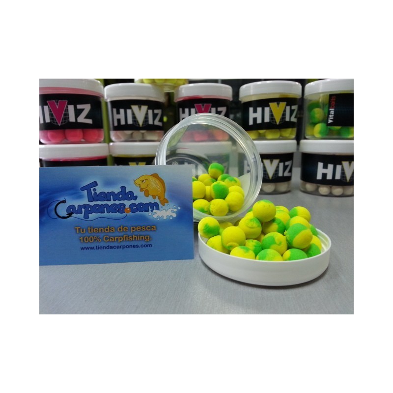Vital Baits Hi-viz Boilies Flotantes 10mm Banana & A.butirico Vital Baits Hi-viz Boilies Flotantes 10mm Banana & A.butirico
