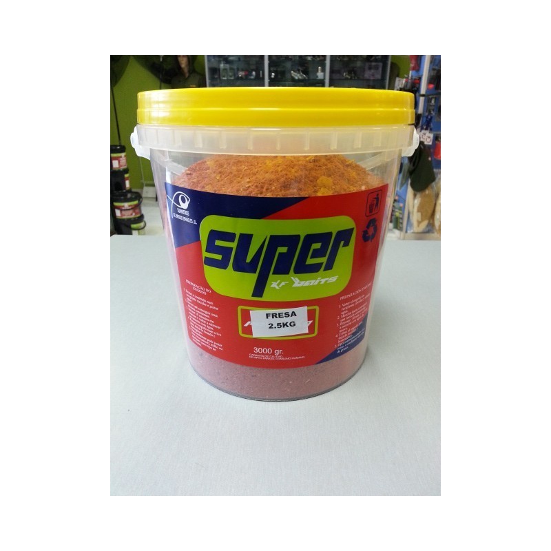 Super Baits Cubo Engodo 2,5kg Fresa Super Baits Cubo Engodo 2,5kg Fresa