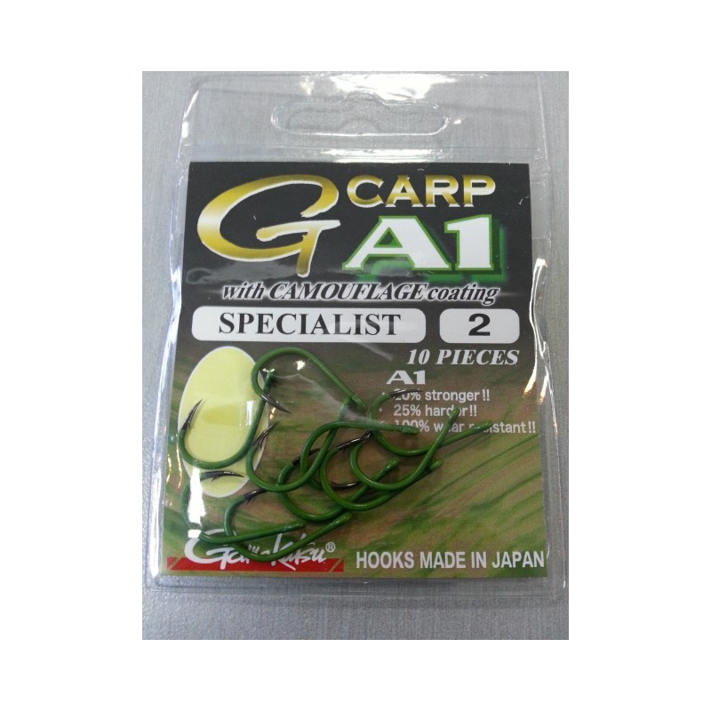 Gamakatsu G-carp Specialist Camo Verde Talla 2 10 unid