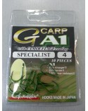 Gamakatsu G-carp Specialist Camo Verde Talla 4 10 unid