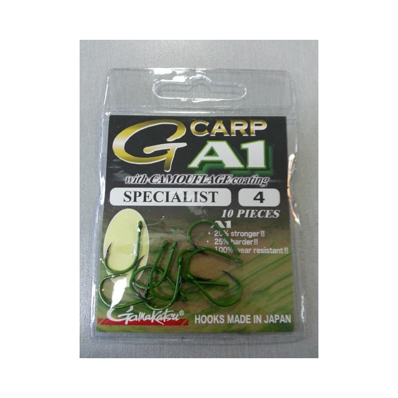 Gamakatsu G-carp Specialist Camo Verde Talla 4  10 unid