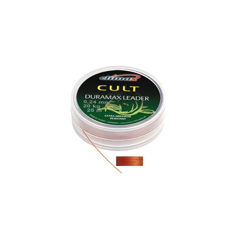 CLIMAX CULT DURAMAX LEADER 0.30mm 25mt 25kg Marron/rojo CLIMAX CULT DURAMAX LEADER 0.30mm 25mt 25kg Marron/rojo