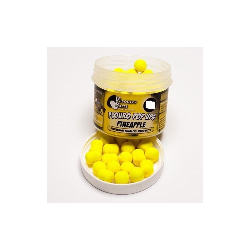 Velocity Fluoro Pop-ups 14mm Boilies&dumbells Pineapple(piña) Velocity Fluoro Pop-ups 14mm Boilies&dumbells Pineapple(piña)