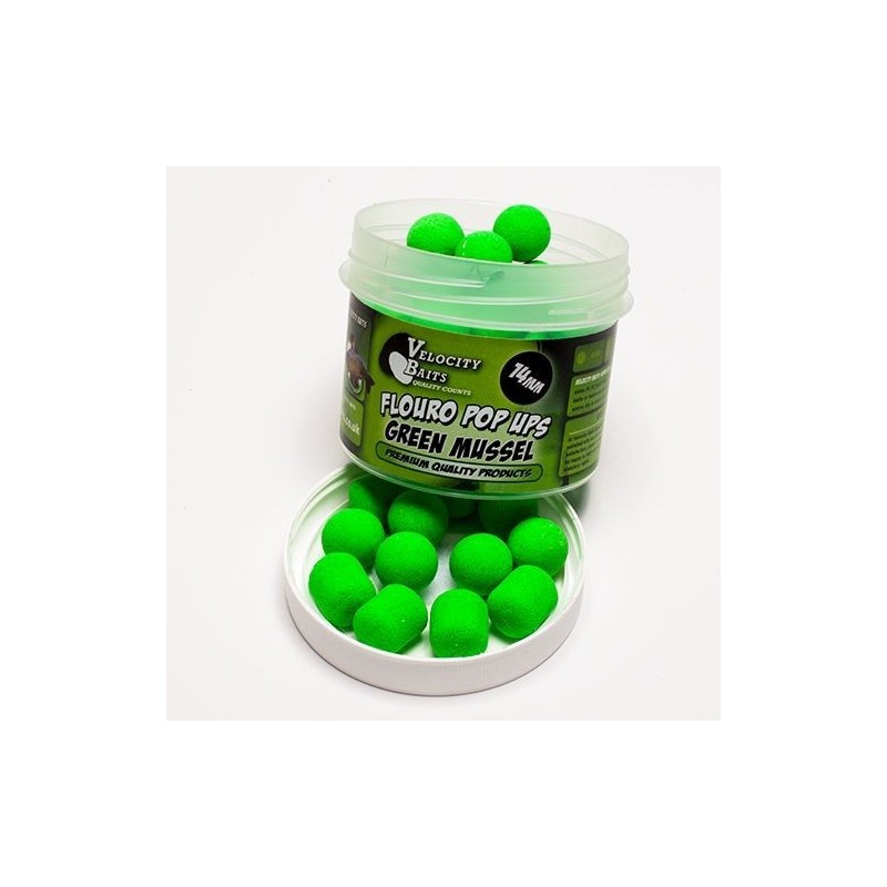 Velocity Fluoro Pop-ups 14mm Boilies&dumbells GLM (Mejillon) Velocity Fluoro Pop-ups 14mm Boilies&dumbells GLM (Mejillon)