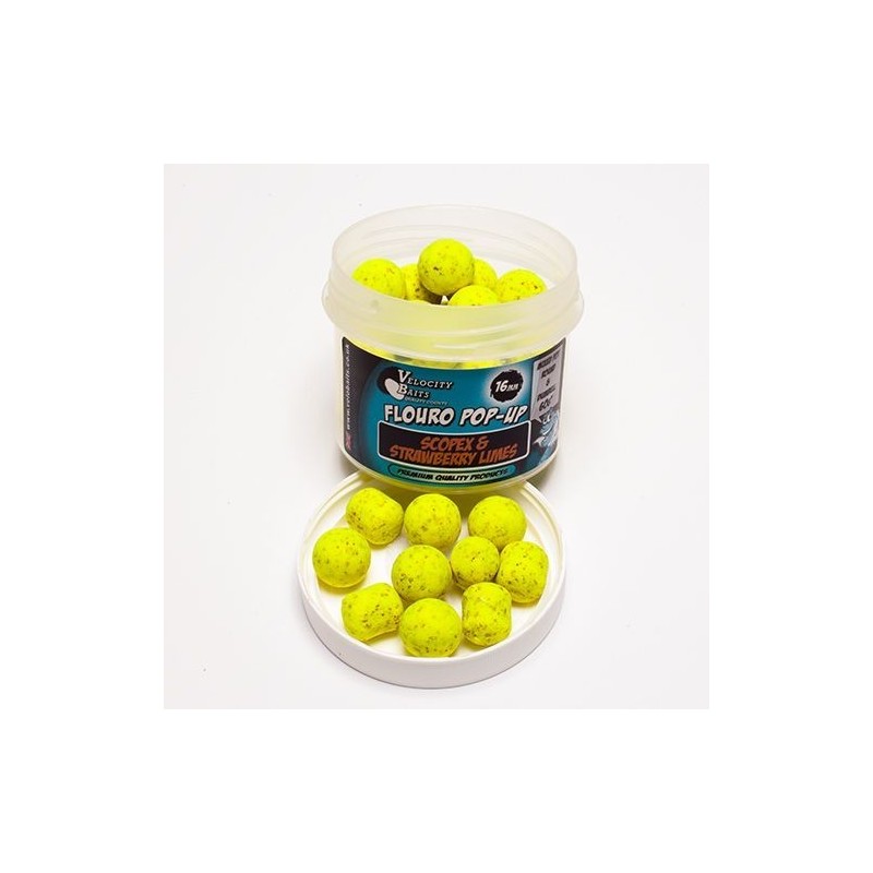 Velocity Fluoro Pop-ups 14mm Boilies&dumbells Scopex strawberry Limes cork Velocity Fluoro Pop-ups 14mm Boilies&dumbells Scopex strawberry Limes cork